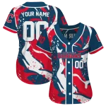 customized cleveland guardians splash swirl navy blue jersey best selling
