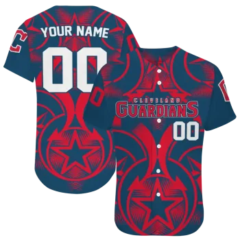 customized cleveland guardians star circle navy blue jersey best selling