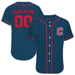 customized cleveland guardians stripe pattern navy blue jersey best selling