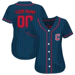 customized cleveland guardians stripe pattern navy blue jersey best selling