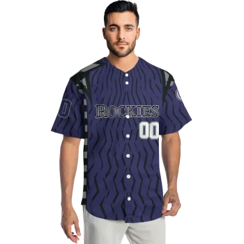 customized colorado rockies chevron rhythm blue jersey fashion forward
