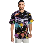 customized colorado rockies paint splatter black jersey best selling