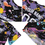 customized colorado rockies paint splatter black jersey best selling