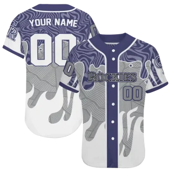 customized colorado rockies pattern drip blue white jersey best selling