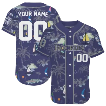 customized colorado rockies sailboat island blue jersey best selling