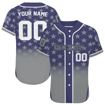 customized colorado rockies star burst silver jersey best selling
