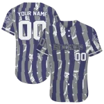 customized colorado rockies stripe paint blue jersey best selling