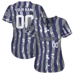 customized colorado rockies stripe paint blue jersey best selling