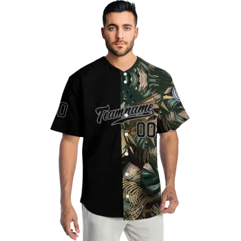 customized colorado rockies tropical foliage black jersey fashion forward