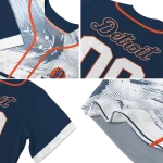 customized detroit tigers arrow fade navy white jersey best selling