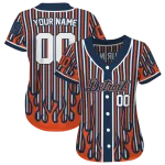 customized detroit tigers blazing stripes navy jersey best selling