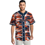 customized detroit tigers camo splash navy jersey best selling