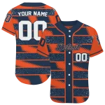 customized detroit tigers edgy stripes navy jersey best selling
