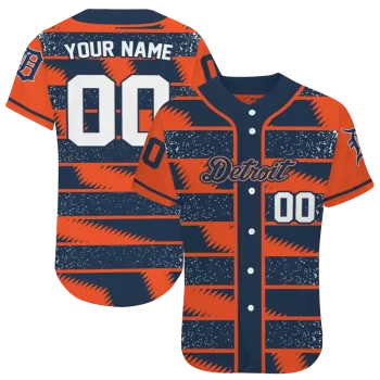 customized detroit tigers edgy stripes navy jersey best selling