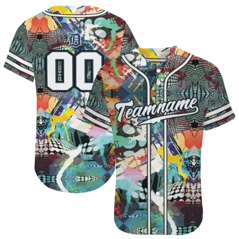customized detroit tigers geometric fusion aqua jersey best selling