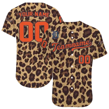 customized detroit tigers leopard spot jersey best selling