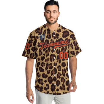 customized detroit tigers leopard spot jersey fashion forward