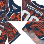 customized detroit tigers pineapple palm geo navy jersey best selling