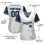customized detroit tigers pinstripe navy white jersey best selling
