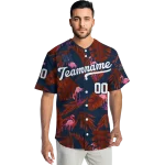 customized detroit tigers tropical flamingo navy jersey best selling