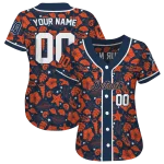 customized detroit tigers tropical hibiscus seashells navy jersey best selling