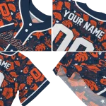 customized detroit tigers tropical hibiscus seashells navy jersey best selling