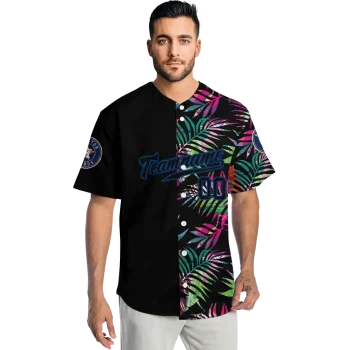 customized houston astros palm leaf black jersey fashion forward