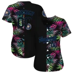 customized houston astros palm leaf black jersey best selling