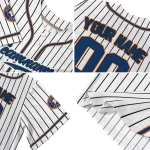 customized houston astros pinstripe lines white jersey best selling
