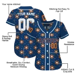 customized houston astros snowflake festive blue jersey best selling