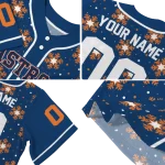 customized houston astros snowflake festive blue jersey best selling