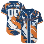 customized houston astros splash swirl blue jersey best selling
