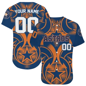 customized houston astros star circle blue jersey best selling