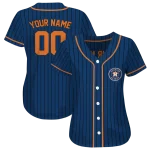 customized houston astros stripe pattern blue jersey best selling