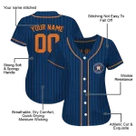 customized houston astros stripe pattern blue jersey best selling