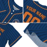 customized houston astros stripe pattern blue jersey best selling