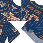 customized houston astros vertical stripes blue jersey best selling