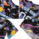 customized kansas city royals paint splatter black jersey best selling