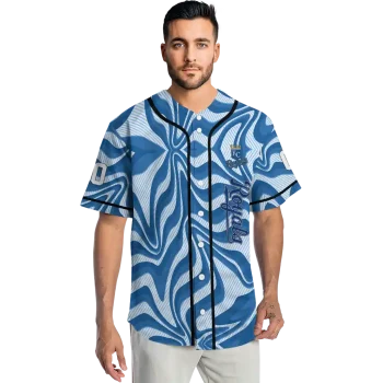 customized kansas city royals psychedelic curves royal blue jersey fashion forward