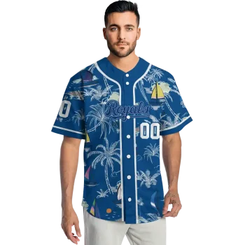 customized kansas city royals sailboat island royal blue jersey fashion forward