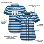 customized kansas city royals stripe layers royal blue white jersey best selling