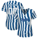 customized kansas city royals stripe paint royal blue jersey best selling