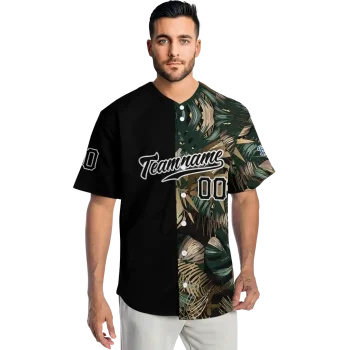 customized kansas city royals tropical foliage black jersey fashion forward