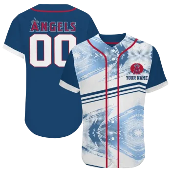customized los angeles angels arrow fade blue white jersey best selling