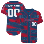 customized los angeles angels edgy stripes blue jersey best selling