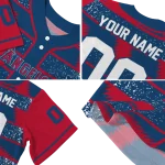 customized los angeles angels edgy stripes blue jersey best selling