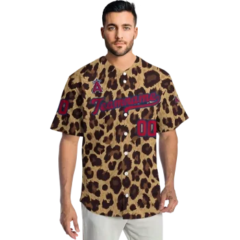 customized los angeles angels leopard spot jersey fashion forward