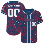 customized los angeles angels tropical hibiscus seashells blue jersey best selling
