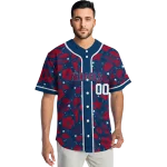 customized los angeles angels tropical hibiscus seashells blue jersey best selling