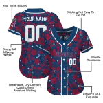 customized los angeles angels tropical hibiscus seashells blue jersey best selling